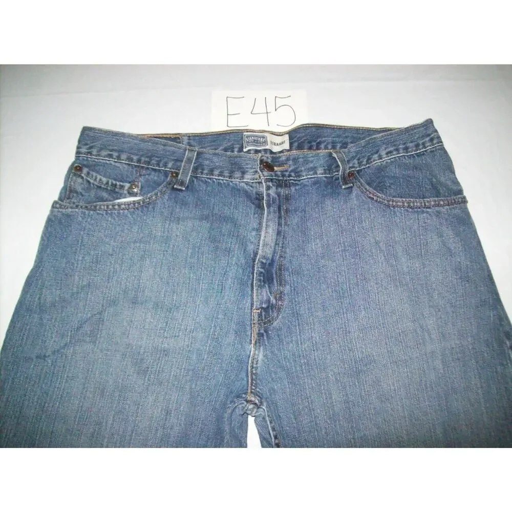 Levi's Signature Blue Jeans Size 38x30 Straight Mens -0712E45